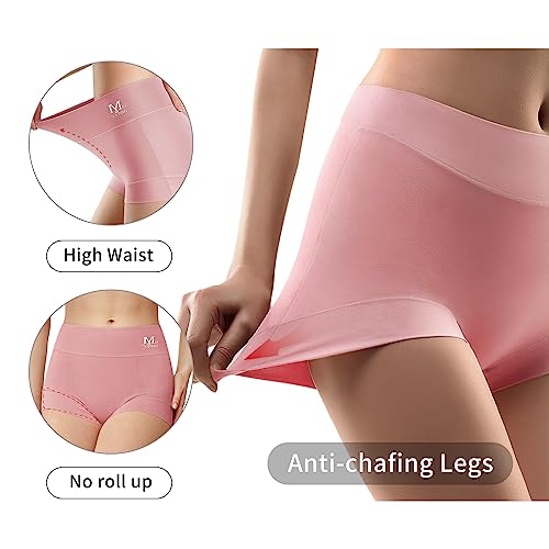 High Waisted Cotton Boy Shorts Underwear for Women Tight Fit Comfortable Panties
|stretch High Waisted Cotton Boy Short